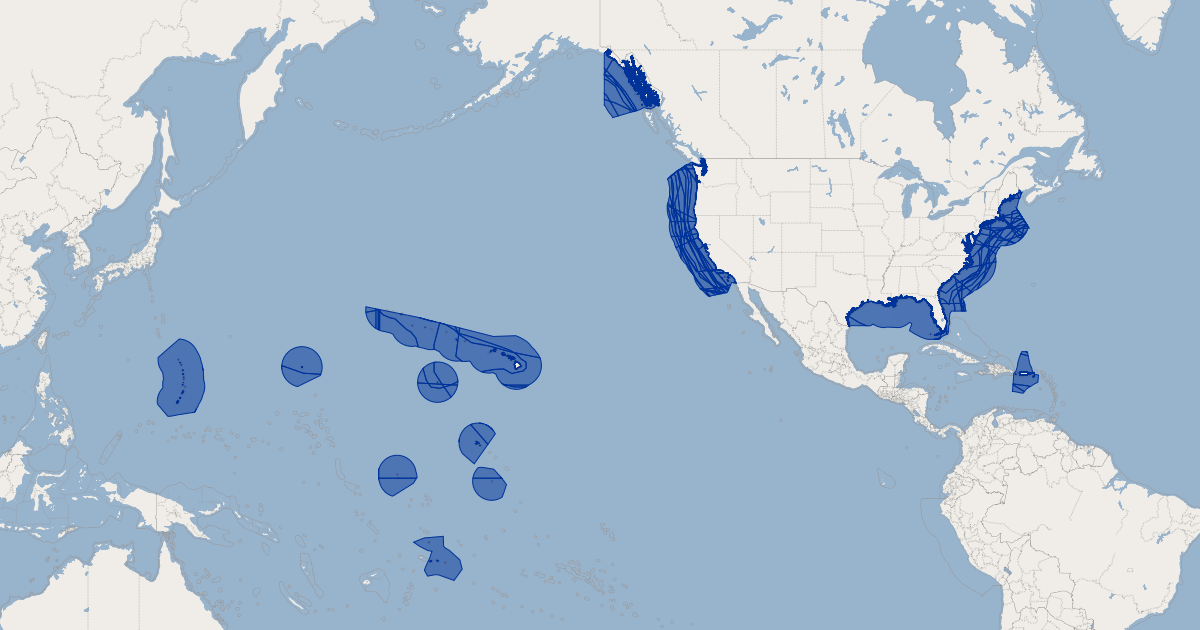 US Sea Turtles Green Turtle World GIS Map Data US National