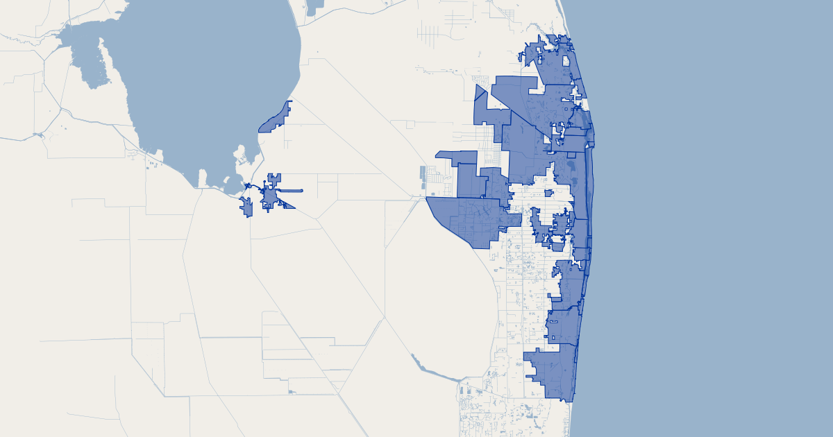 Palm Beach County Florida Cities Boundaries Gis Map Data Palm Beach County Florida