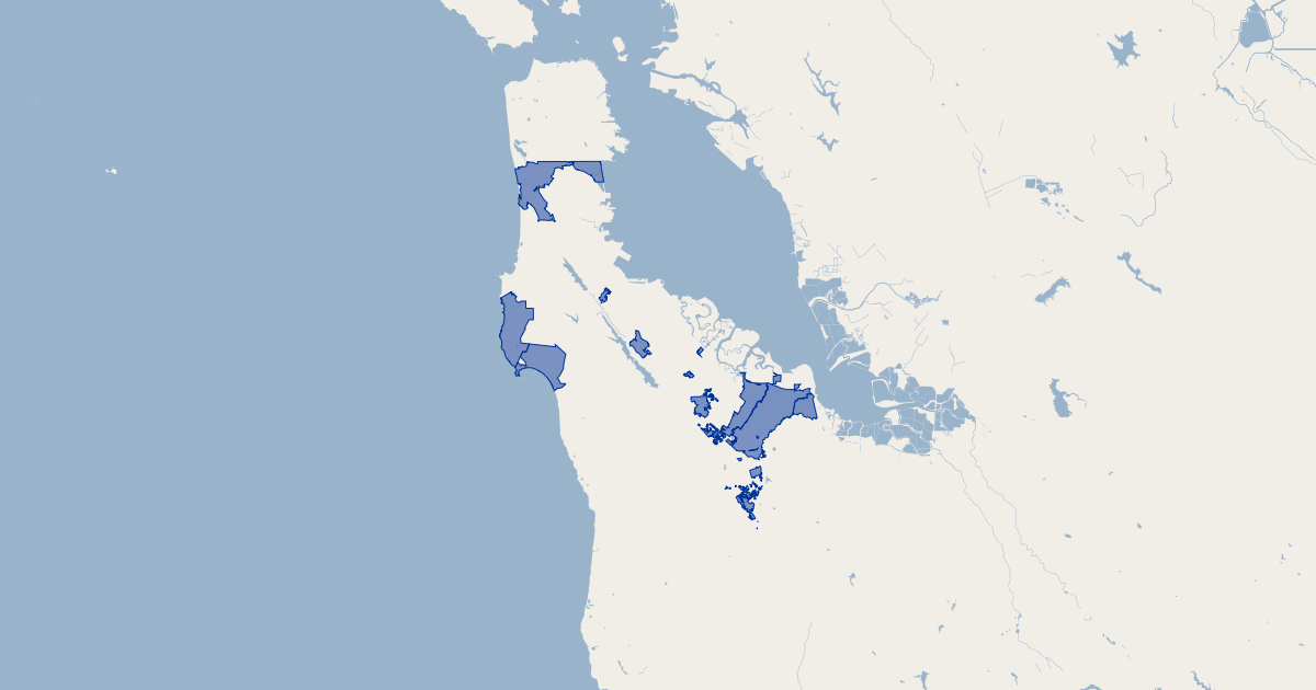 San Mateo County Ca Sewer Districts Gis Map Data San Mateo County California Koordinates 8955