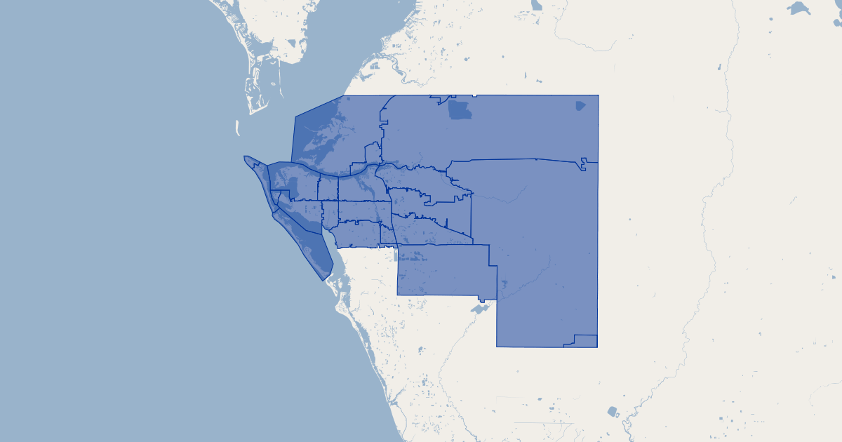 Manatee County, Florida Zip Codes GIS Map Data Manatee County