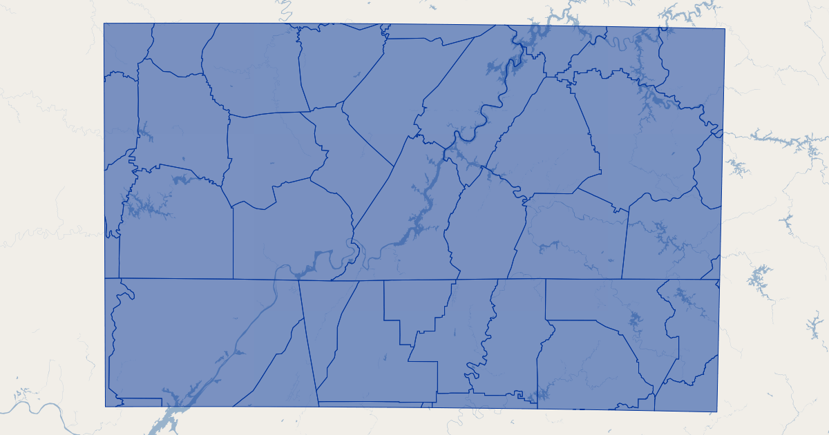 Hamilton County, Tennessee Surrounding Counties GIS Map Data