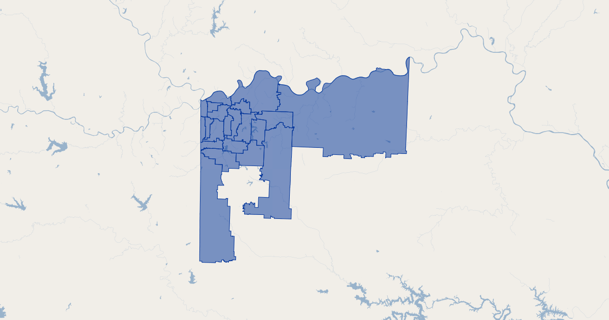 Jackson County, Missouri MO House of Reps | GIS Map Data | Jackson ...