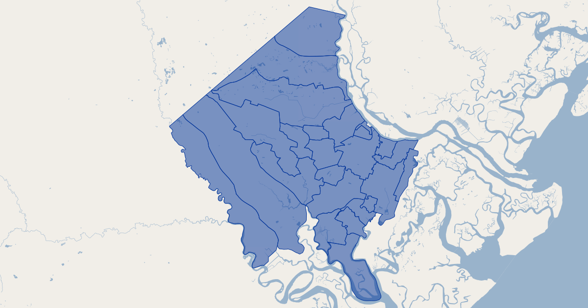 Savannah, Georgia Stormwater Drainage Basin | GIS Map Data | Chatham ...