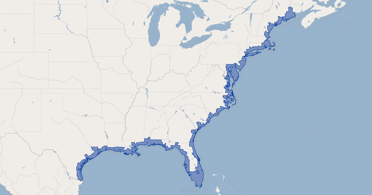 US Hurricane Strikes by County - United States of America | GIS Map ...