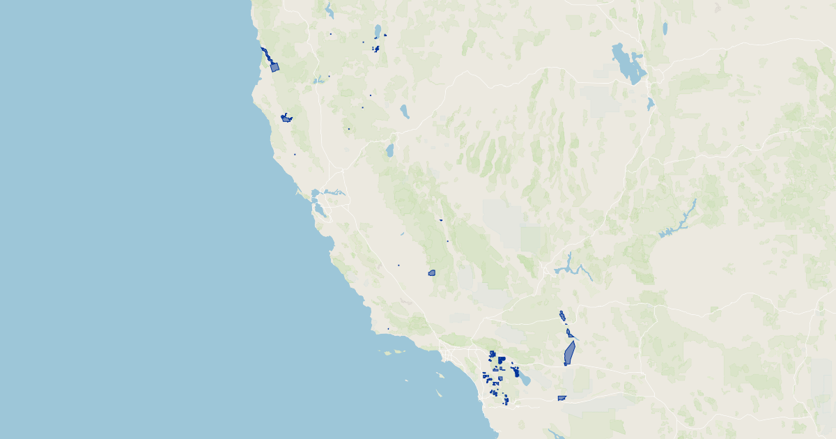 California Native Lands Boundaries Reservations and Rancherias GIS
